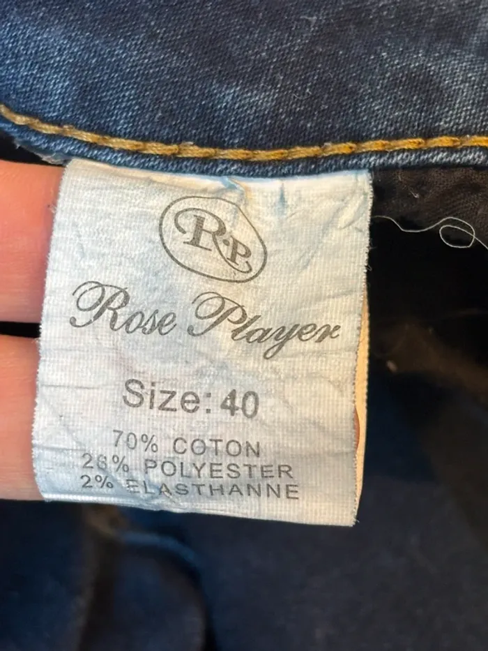 Superbe jean taille ultra haute slim Rose Player 40/L - photo numéro 5
