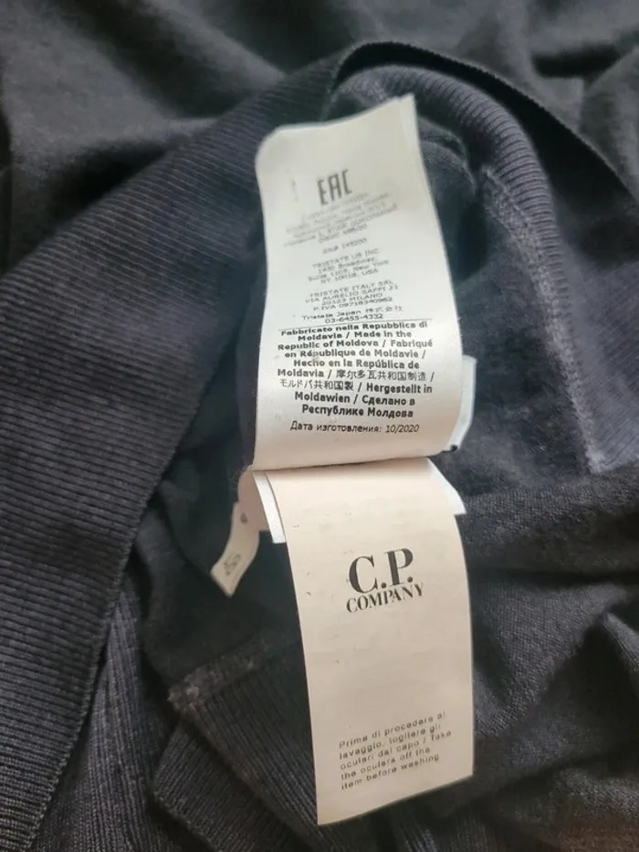 Sweat, pull cp company bleu marine taille S/M - photo numéro 7