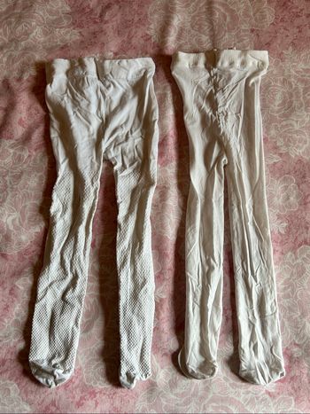 Lot de 2 collants fins petite fille semi opaques