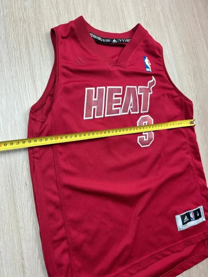 Maillot NBA Miami Heat #3 Dwyane Wade Adidas Swingman Rouge - Taille M enfant - photo numéro 8