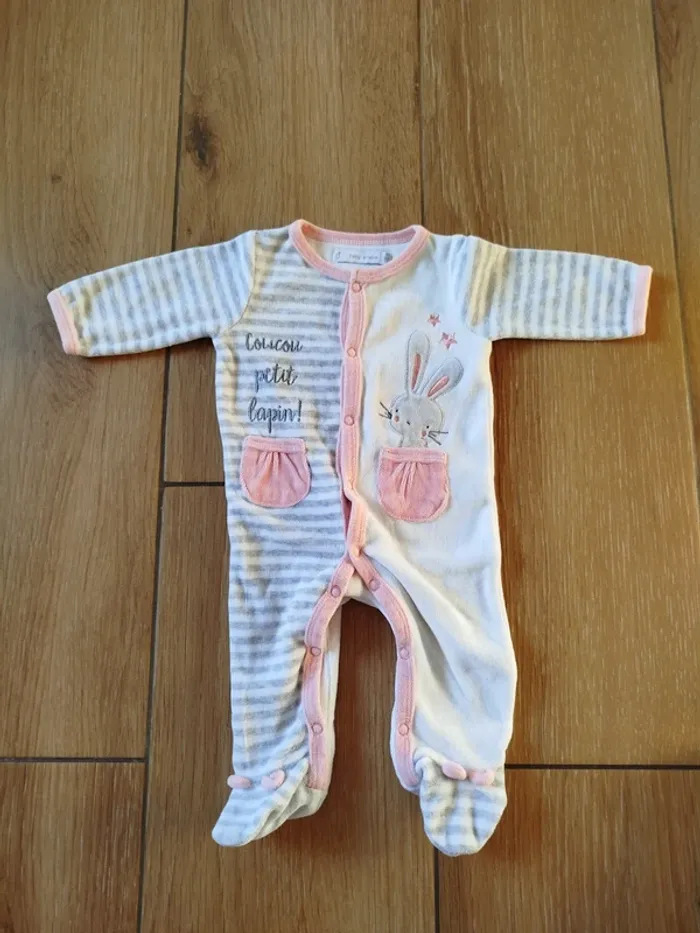 Lot de 8 pyjamas chauds bébé 3 mois fille - photo numéro 2