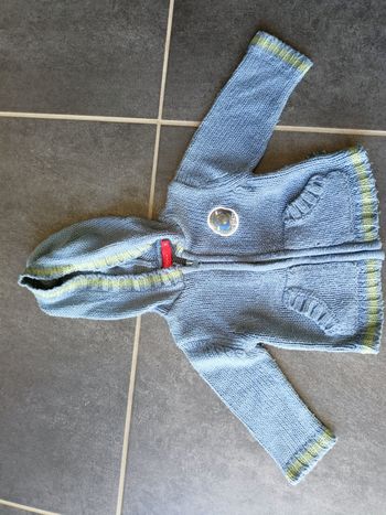 Gilet garçon zippé à capuche 6M