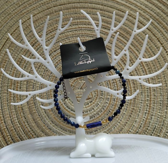 Bracelet perles bleues - Femme