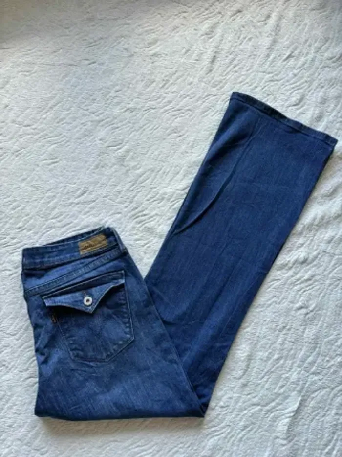 Jean Levi’s Demi Curve Bootcut évasé femme W32 XL/42 bleu  Rare modèle US années 2000 y2k
