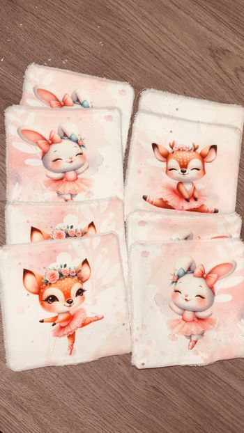 lot de 8 débarbouillettes