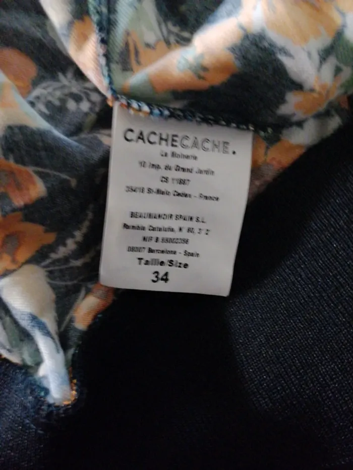 Veste courte fleurie cache cache taille 34 - photo numéro 5