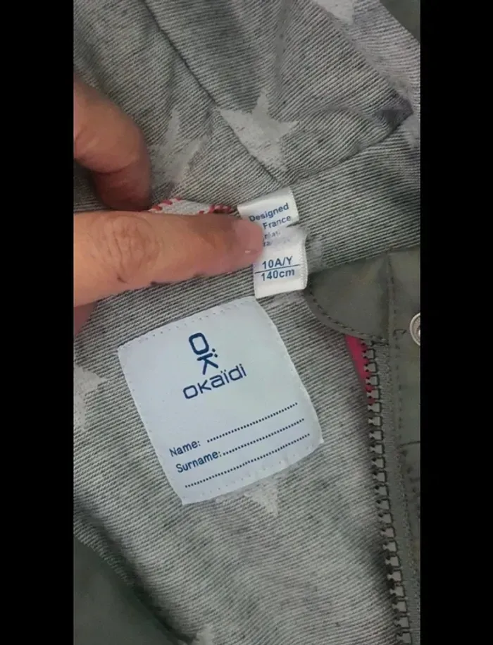 Manteau doubler chaud et imperméable 10 ans fille - photo numéro 5