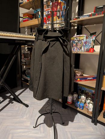 Jupe Noire Chic Taille Haute à Nouer Morgan Taille 34)