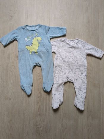 Lot 2 Pyjamas dinosaures Tex 3 mois