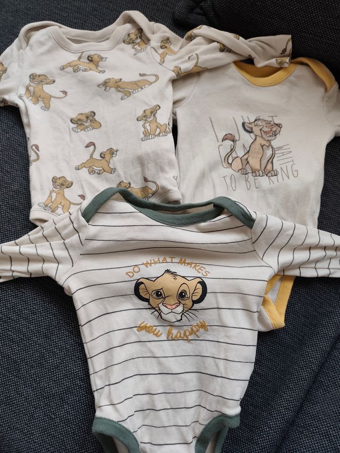 Lots de Body bébé garçon roi lion