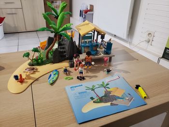 Playmobil family fun 6979 Île avec vacanciers  toboggan et grotte