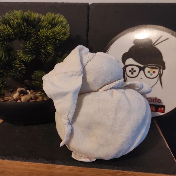 Doudou Et Compagnie Ours Bonnet Nuit Bio Fleur Coton Blanc Boule Peluche Marron #geektradedoudou - photo numéro 2