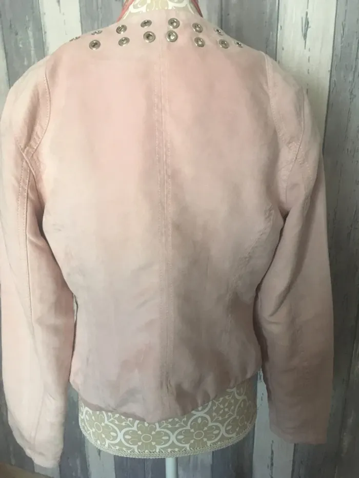 Veste en suédine rose - photo numéro 3