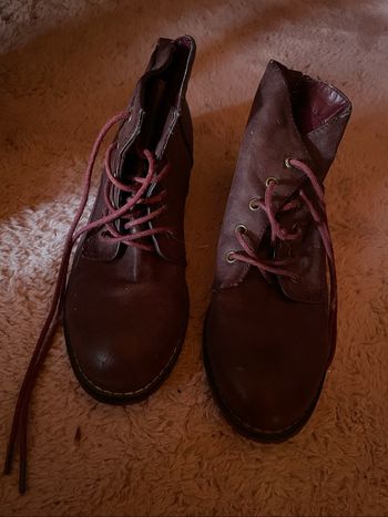 Bottines bordeaux