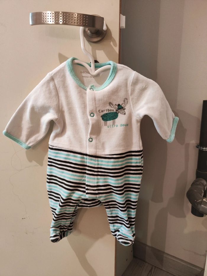 Pyjama velours naissance