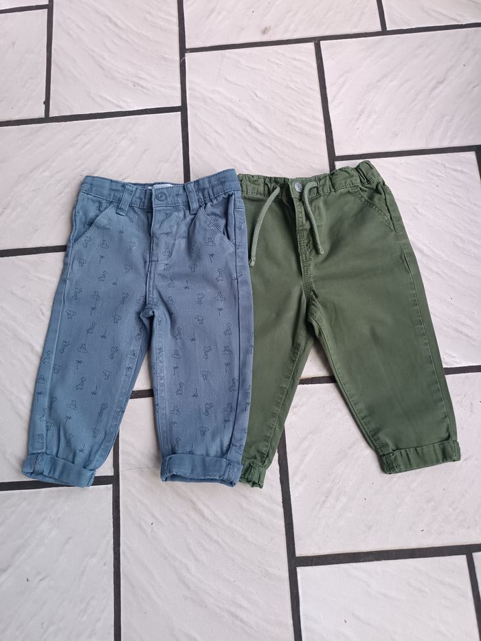 Lot de 2 pantalons 12 mois