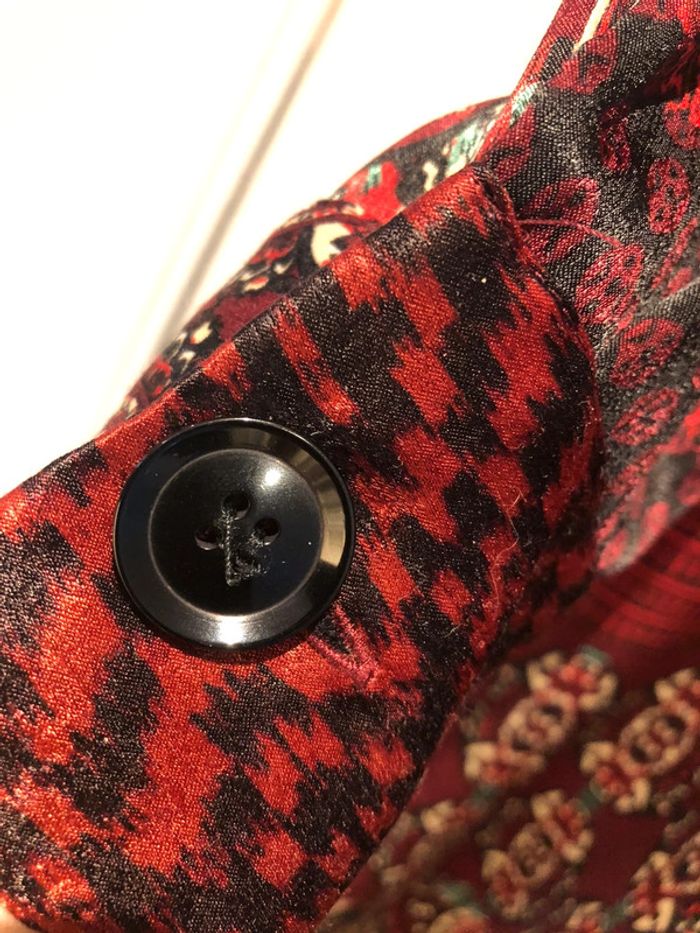 Robe Zara Rouge bordeaux vert taille M Aspect satiné - photo numéro 14