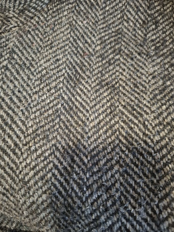 Belle veste chaude femme Mango M 30 % laine grise/noire à chevrons très bon état - photo numéro 9