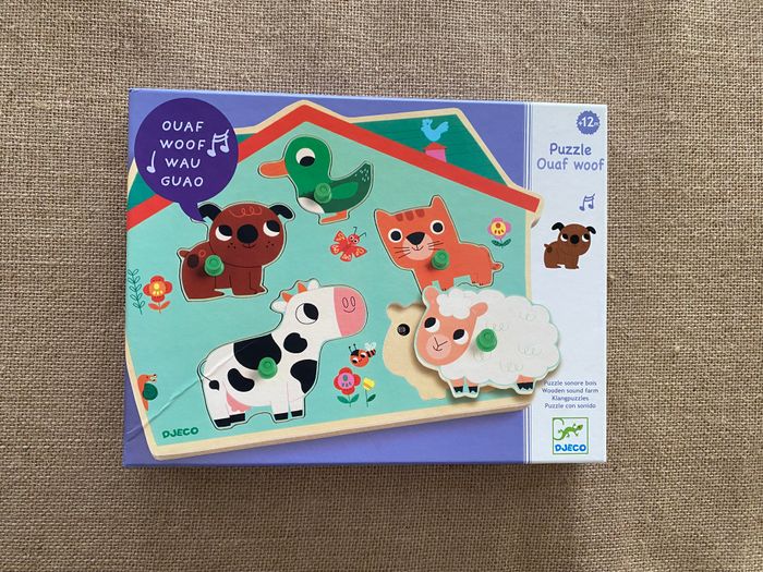 Puzzle sonore bois Ouaf Woof Djeco - photo numéro 1