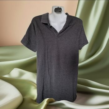 Beau polo classique anthracite à manches courtes