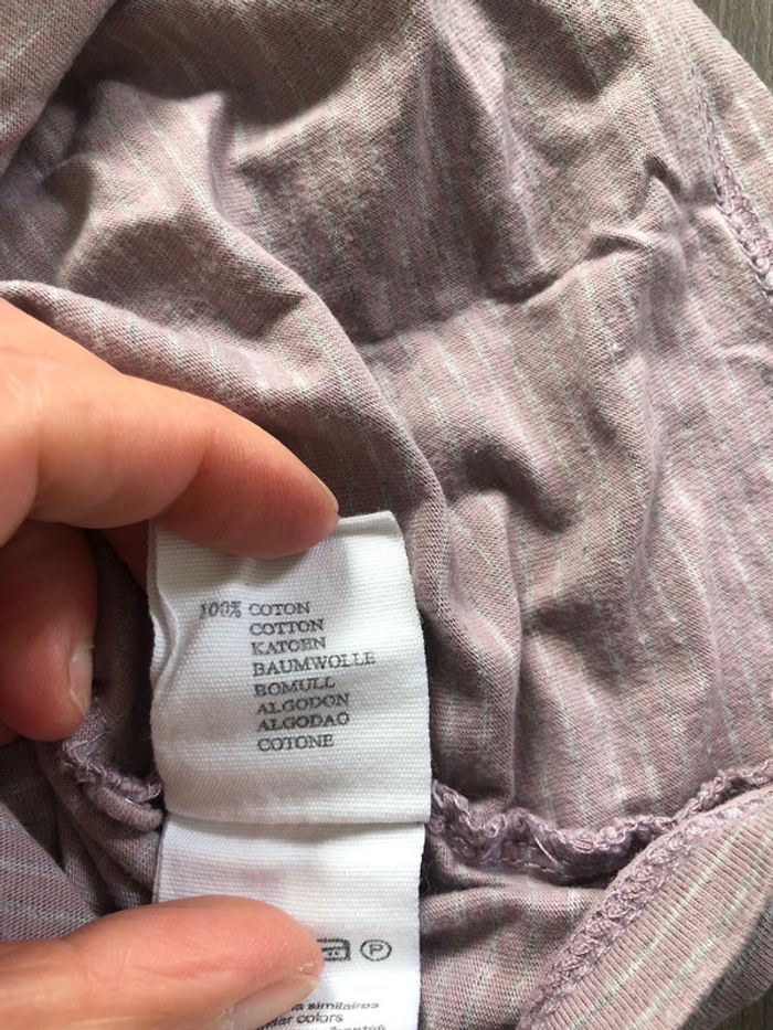 Marinière rayée Somewhere taille 34/36 lilas clair gris - photo numéro 6