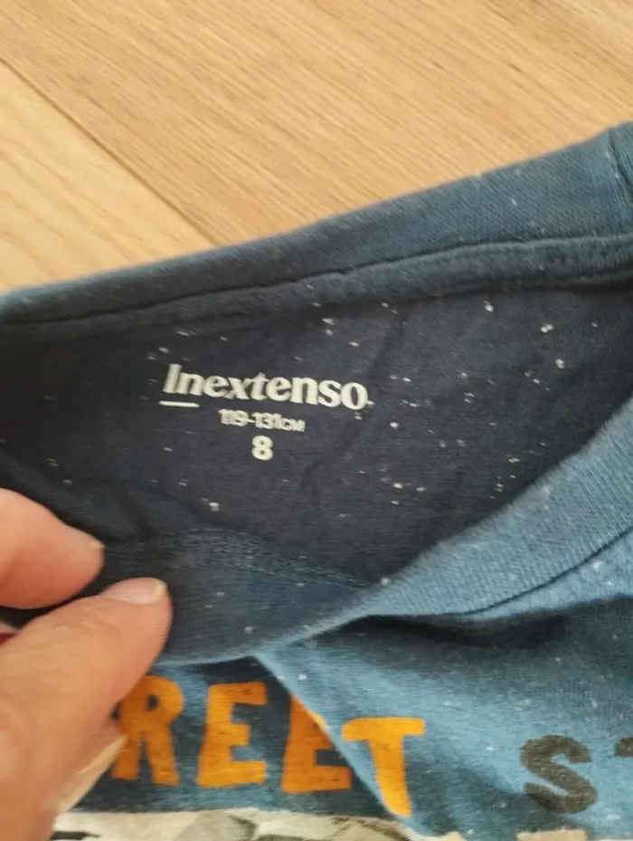 Tee shirt bleu manches longues in extenso 8 ans - photo numéro 3