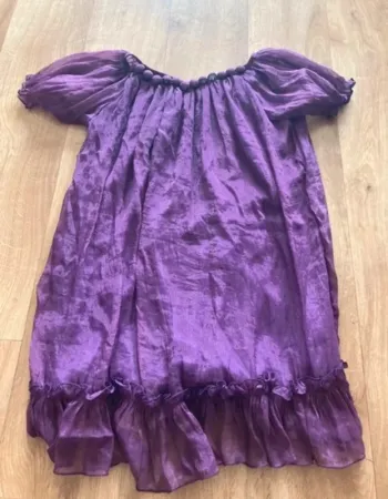 Tunique manches courtes haut large violet brillant