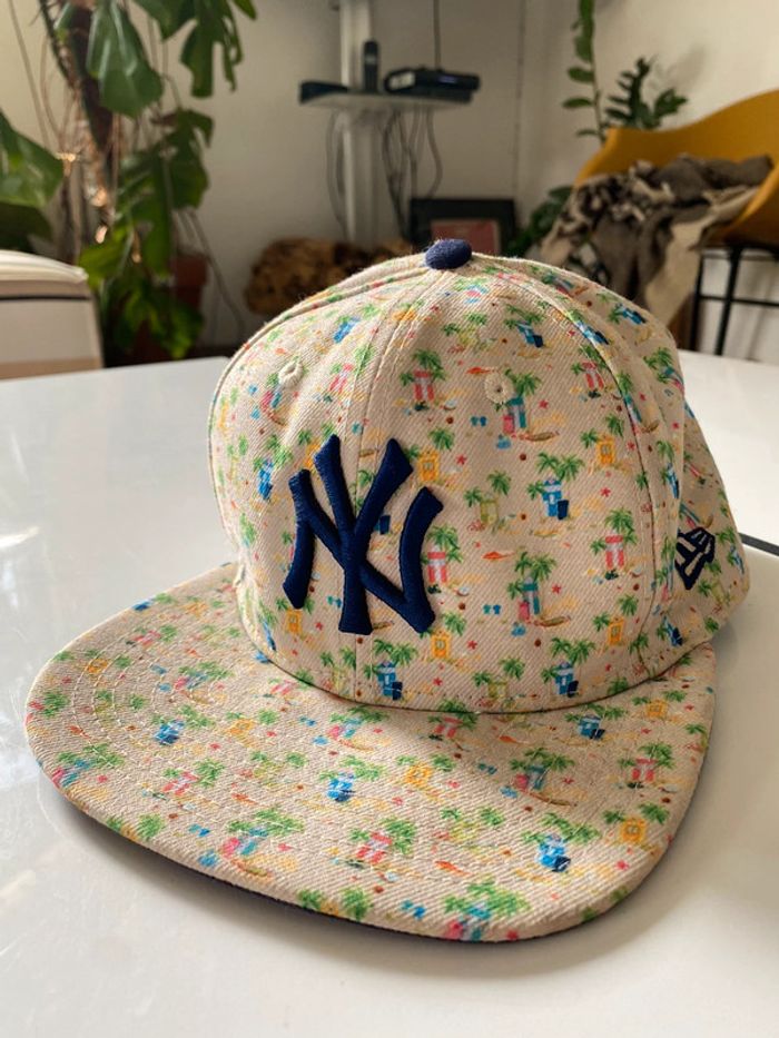 Casquette new era baseball liberty flower fleurs palmier