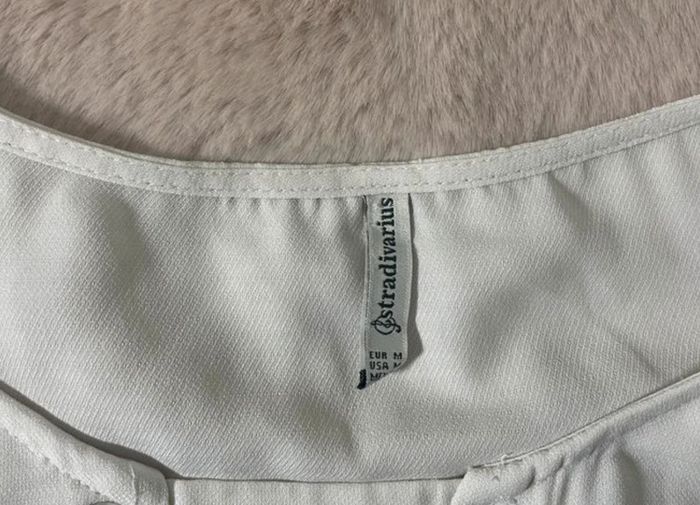 Top élégant blanc crème Stradivarius - photo numéro 3