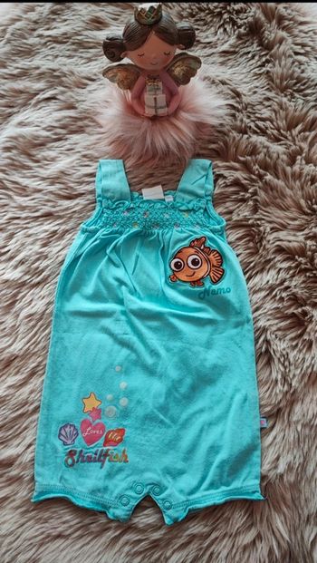 Combinaison  été  turquoise  Némo  3 mois