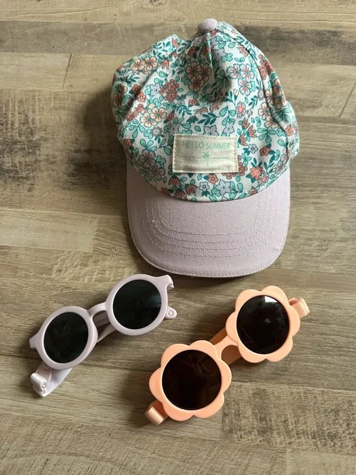 Casquette Fleurie + paire de lunette soleil orchestra - photo numéro 2