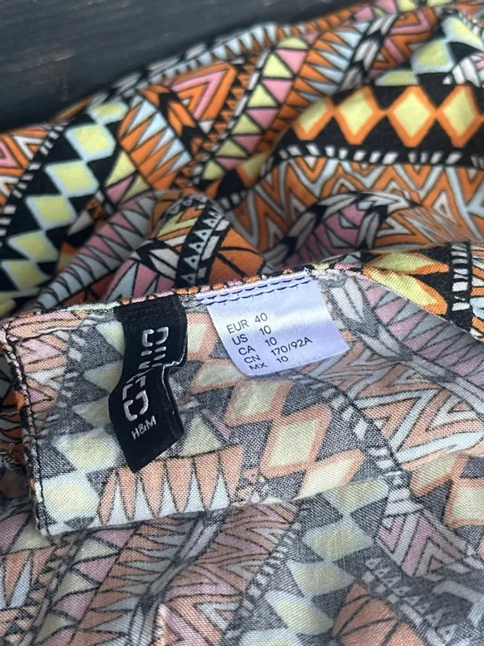 Robe longue été fines bretelles fleurie colorée h&m 40/L - photo numéro 6