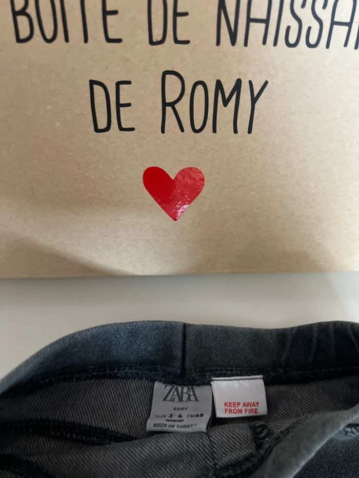 Jean legging Zara 3-6 mois - photo numéro 2