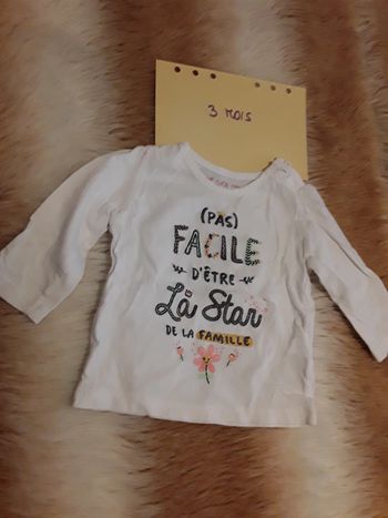 T shirt bébé fille 3 mois