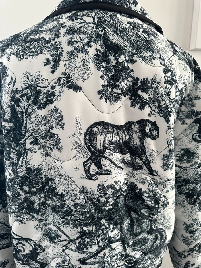 Veste matelassée oversize imprimés tapisserie noire et blanche T38 M - photo numéro 8