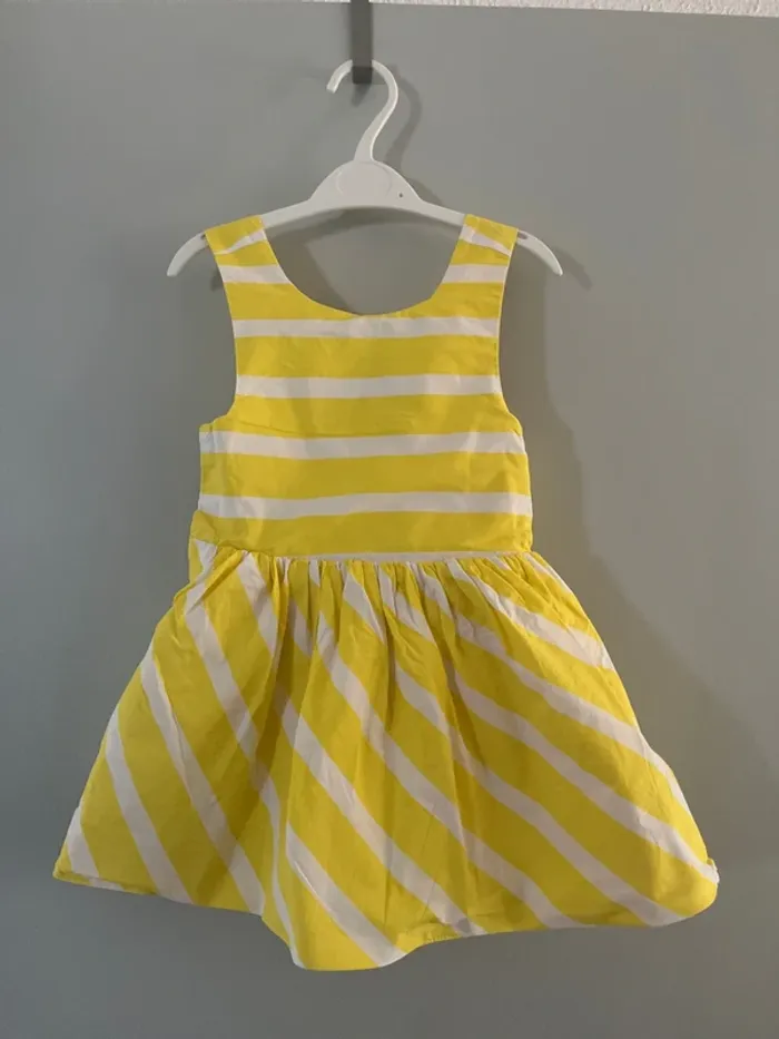 Robe réversible jaune et blanche taille 3 ans - photo numéro 2