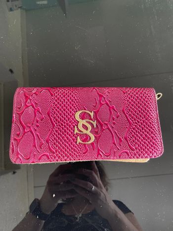 Portefeuille, rose, python