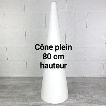 NEUF Cône Géant en Polystyrène Plein hauteur 80 cm, base 25 cm, densité supérieure