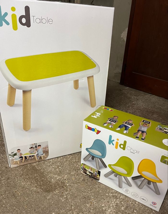 Lot kid table + 3 chaises  smoby - photo numéro 3
