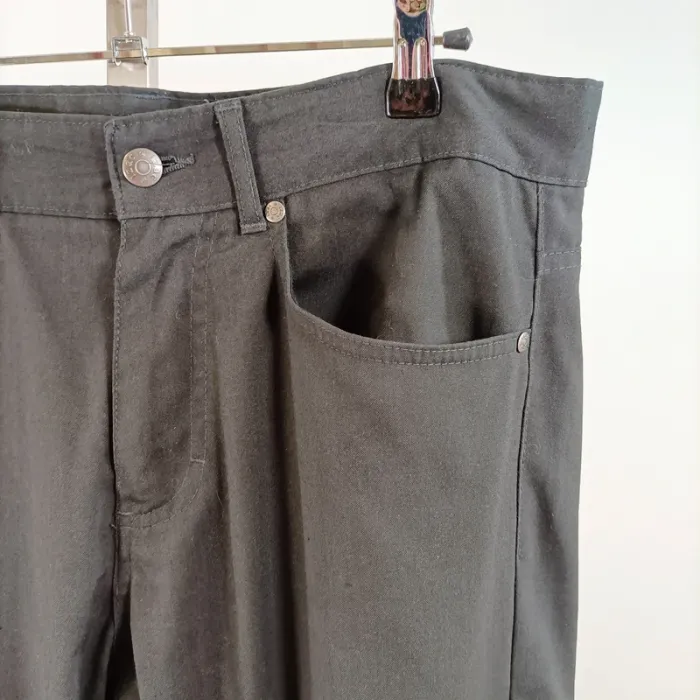 Pantalon droit noir IZAC taille 42 en polyester viscose lycra élégant A1524 - photo numéro 3