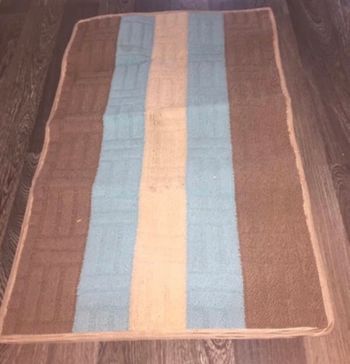 Tapis  bleu marron beige 50×80 cm