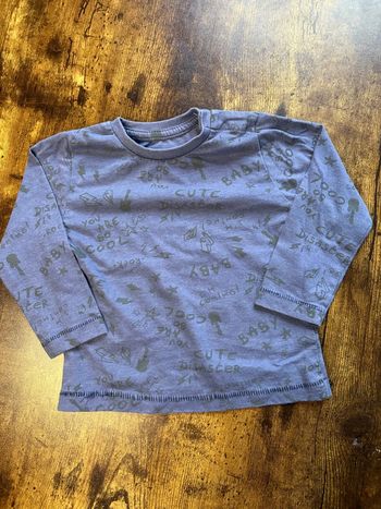 TEE shirt bleu 12m