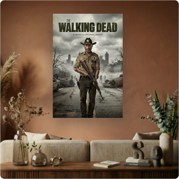 Affiche "The Walking Dead" poster série apocalypse zombies déco murale A3 Sans cadre