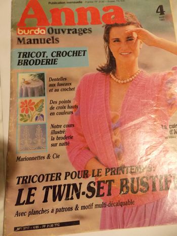 Livre Anna Burdo Ouvrages 4 Avril 1985