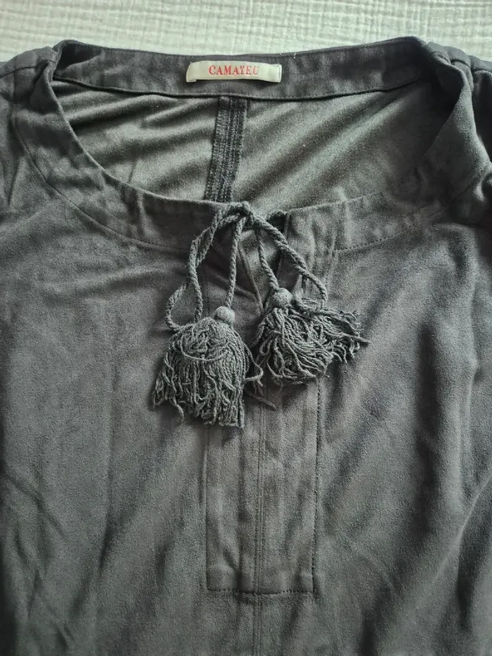 Robe noire Camaïeu effet daim taille 40 - photo numéro 10