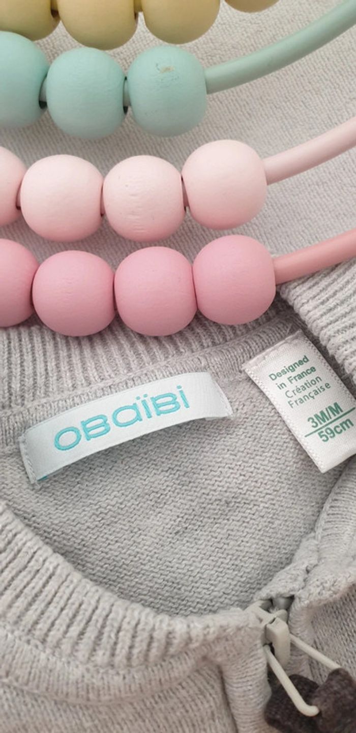 Gilet bébé garçon obaibi 3 mois - photo numéro 2