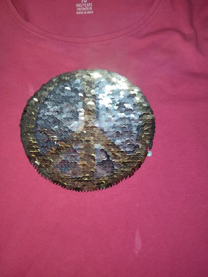 T shirt rose 10 ans orchestra - photo numéro 4