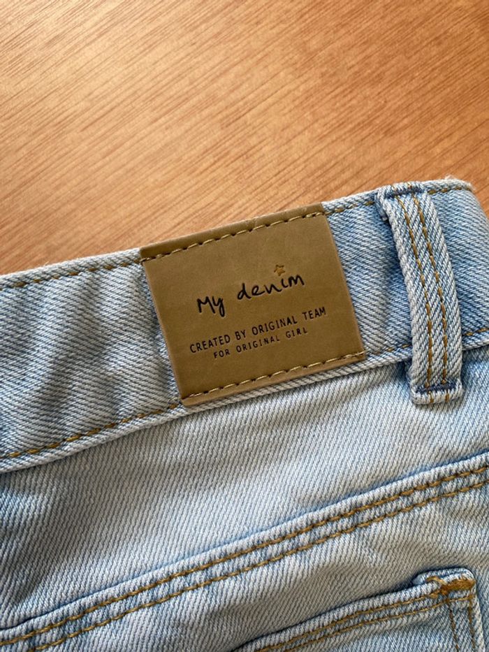 Short en jean bleu clair TAO 3 ans - photo numéro 7