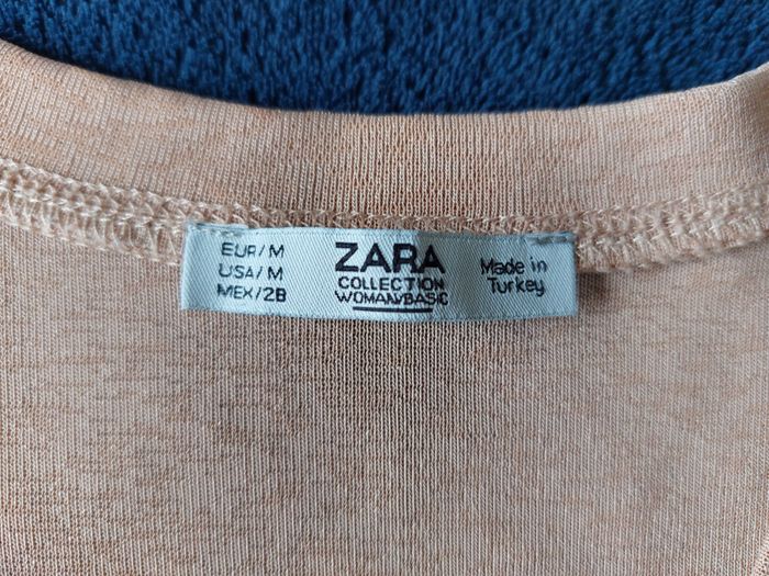 T-shirt Zara beige rosé taille M - photo numéro 7