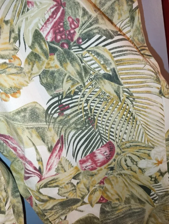 Sublime jean imprimé floral taille 46 en très bon état - photo numéro 6